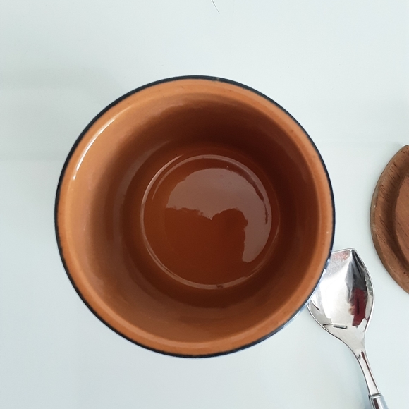 Vintage Danish Ceramic 3 Piece Marmelade Jar - Picture 4 of 5